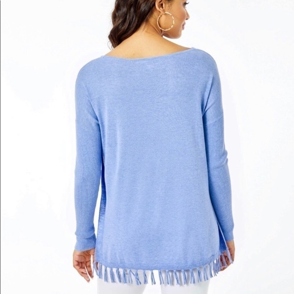 Lilly Pulitzer Ramona Purple Fringe Sweater Sz XXS - Picture 2 of 7